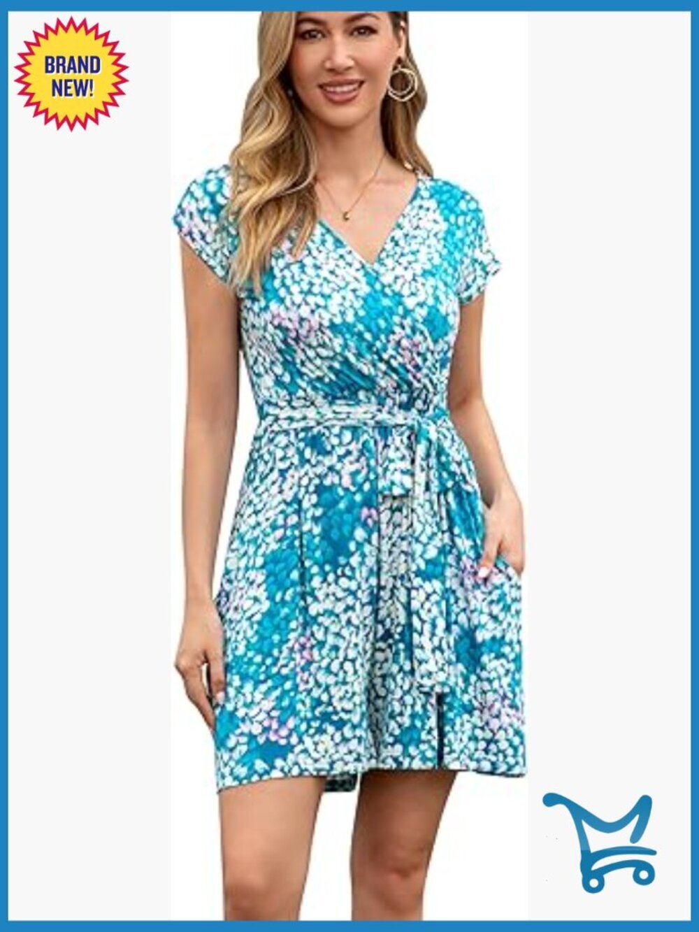 Maternity Nursing Romper with Pockets, Soft Stretchy Fabric